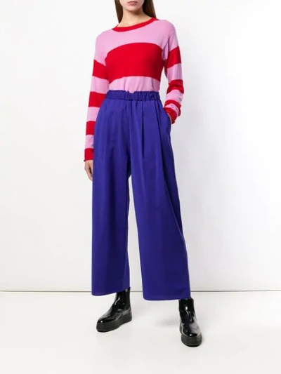 Shop Sofie D'hoore Striped Crew Neck Sweater - Red