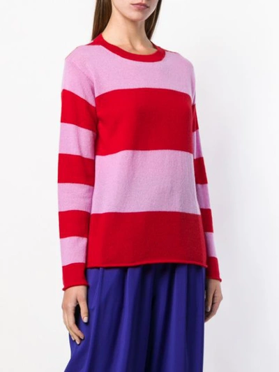 Shop Sofie D'hoore Striped Crew Neck Sweater - Red