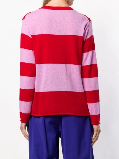 Shop Sofie D'hoore Striped Crew Neck Sweater - Red