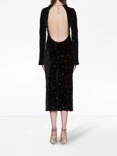 Shop Miu Miu Crushed Velvet Dress In Black