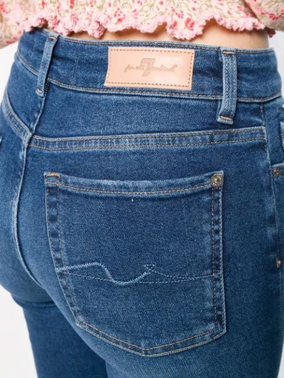 Shop 7 For All Mankind Vintage Cropped Jeans In Blue
