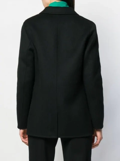 Shop Sandro Double-breasted Jacket In Black