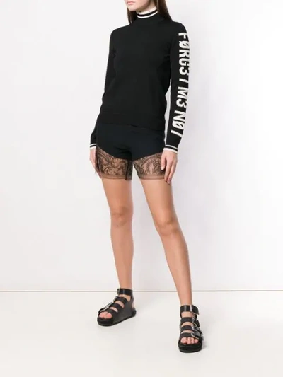 Shop Almaz Lace Trim Shorts In Black