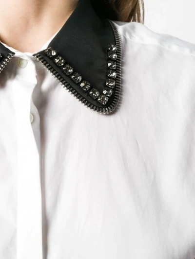Nº21 EMBROIDERED COLLAR BLOUSE - 白色