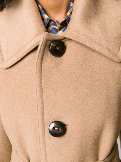 Shop Dsquared2 Single-breasted Midi Coat In Neutrals