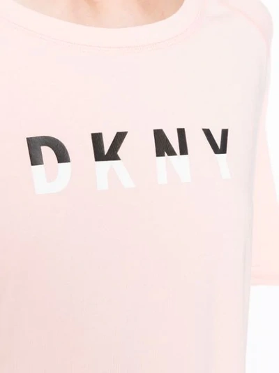 Shop Dkny Front Logot In Pink