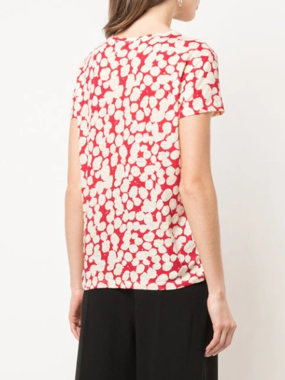 Shop Proenza Schouler Painted Dot Short Sleeve T-shirt In Red