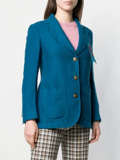 Shop The Gigi Fitted Jacket In Blue