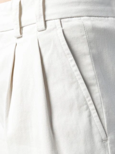 Shop Aspesi High-waist Straight Trousers In White