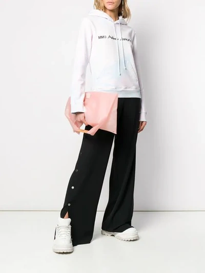 Shop Mm6 Maison Margiela Logo Tie-dye Hoodie In Pink