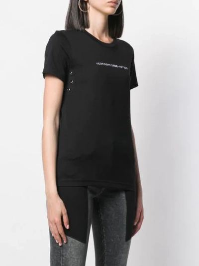 Shop Diesel Logo Embroidery T-shirt In Black