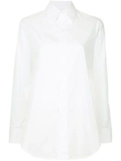 Shop Yohji Yamamoto Oversized Shirt - White