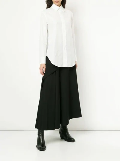 Shop Yohji Yamamoto Oversized Shirt - White