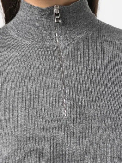Shop Prada Knitted Turtleneck Jumper In Grey