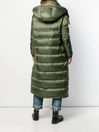 Shop Simonetta Ravizza Long Puffer Coat In Green