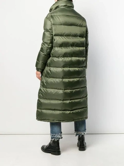 Shop Simonetta Ravizza Long Puffer Coat In Green