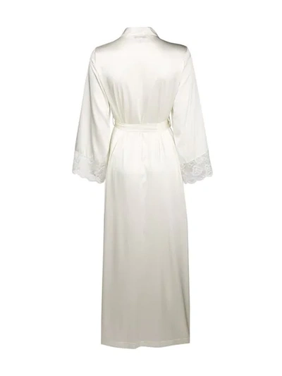Shop Gilda & Pearl Rita Satin Robe In White