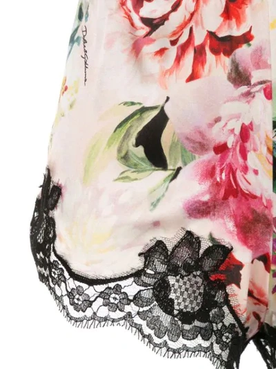 Shop Dolce & Gabbana Floral Print Shorts In Red