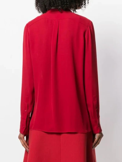 Shop Valentino Pussybow Blouse In Mb3 Red
