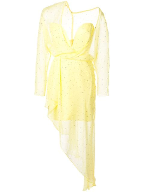 michelle mason yellow dress