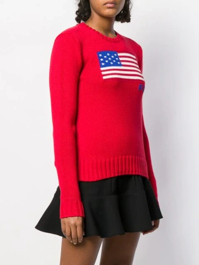 POLO RALPH LAUREN U.S.A. FLAG JUMPER - 红色