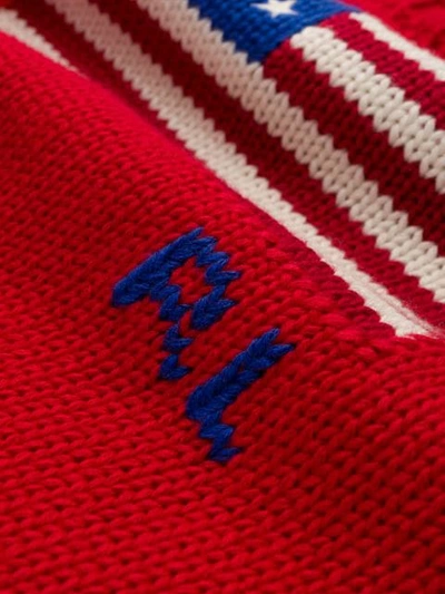 Shop Polo Ralph Lauren U.s.a. Flag Jumper - Red