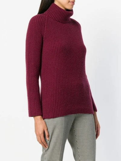 Shop Borgo Asolo Chunky Knit Jumper In Pink