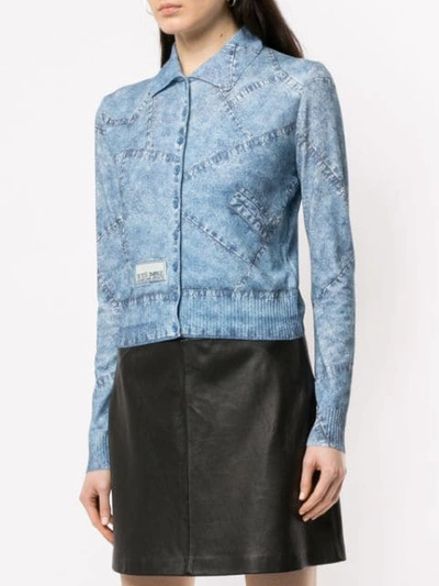 We11 Done Vest And Cardigan Two Piece Set In Blue