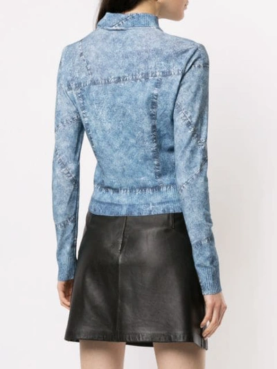 We11 Done Vest And Cardigan Two Piece Set In Blue