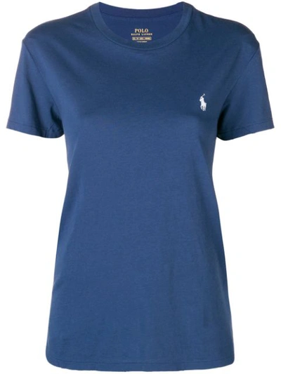 Shop Polo Ralph Lauren Embroidered Logo T-shirt - Blue