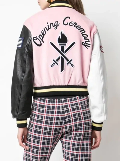 Shop Opening Ceremony Varsity Jacket In Pink