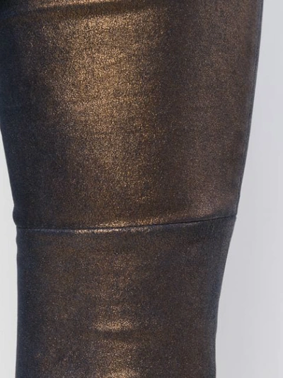 Shop Mes Demoiselles Coated Leggings In Metallic