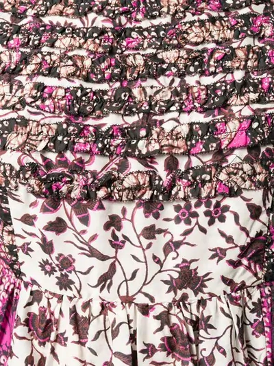 Shop Ulla Johnson Floral Print Patchwork Dress In Pink