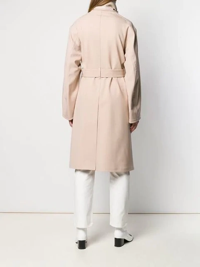 TOM FORD SINGLE-BREASTED TRENCH COAT - 大地色