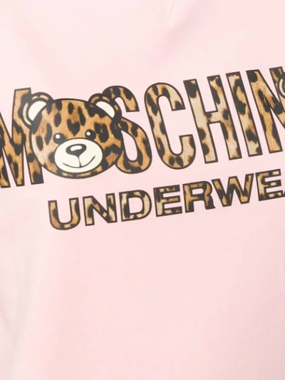 Shop Moschino Teddy Logo Pyjama T-shirt - Pink