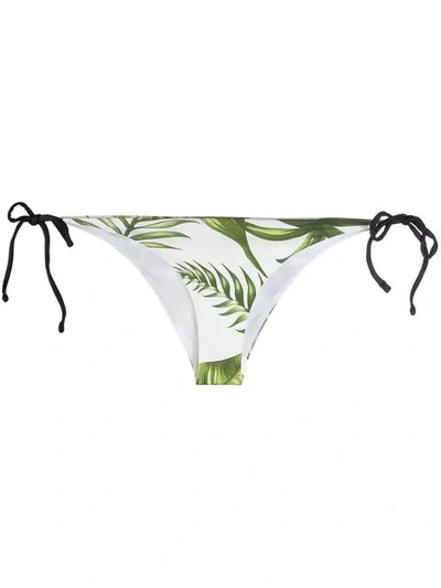 Shop Mc2 Saint Barth Virgo Printed Bikini Bottom In White