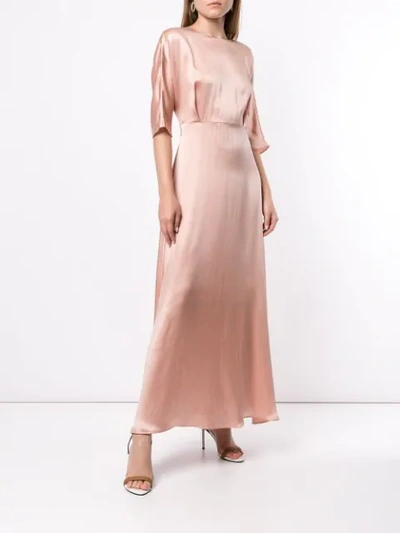 Mansur Gavriel Charmeuse Fine Dress In Pink