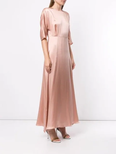 Shop Mansur Gavriel Charmeuse Fine Dress In Pink