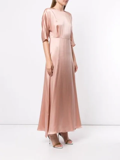 Mansur Gavriel Charmeuse Fine Dress In Pink