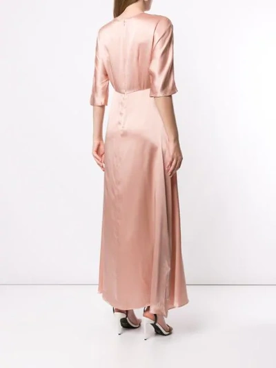 Mansur Gavriel Charmeuse Fine Dress In Pink
