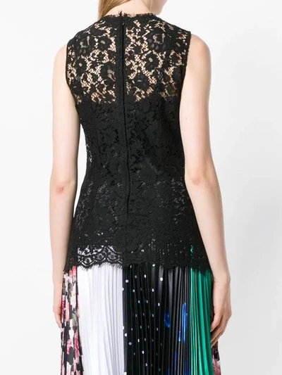Shop Dolce & Gabbana Sleeveless Lace Top In Black