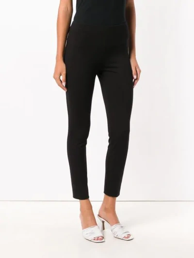 Shop Les Copains Creased Trousers In 6131 Black