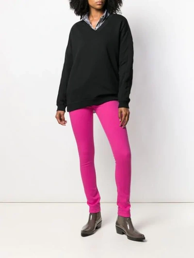 Shop Kenzo High Waisted Skinny Jeans In Pink