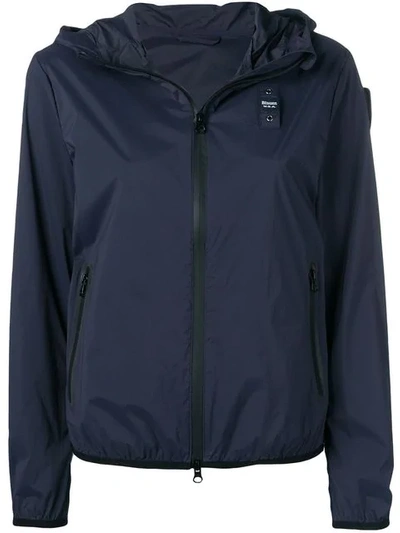 Shop Blauer Zip Hooded Jacket - Blue