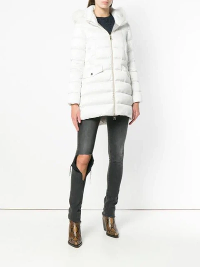 Shop Herno Puffer Jacket In White
