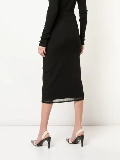 Shop Proenza Schouler Matte Viscose Knit Skirt In Black