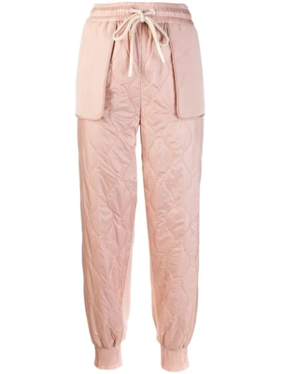 MONCLER QUILTED TROUSERS - 粉色