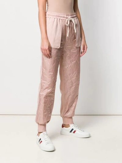 MONCLER QUILTED TROUSERS - 粉色