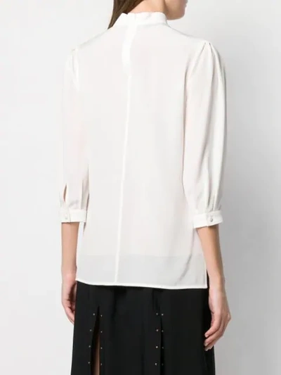 GIVENCHY SEMI-SHEER FLUID BLOUSE - 白色