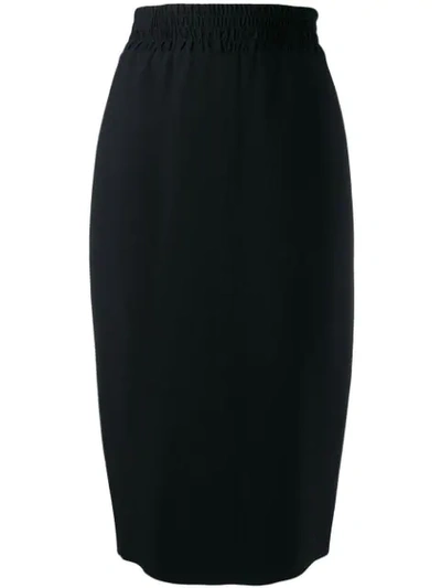 Shop N°21 Knitted Side Stripe Skirt In Black